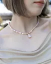 Blush Petal Pearl Necklace