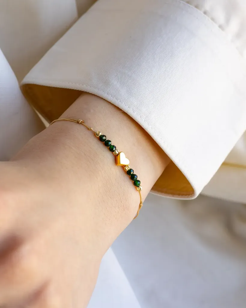 Emerald Heart Bracelet